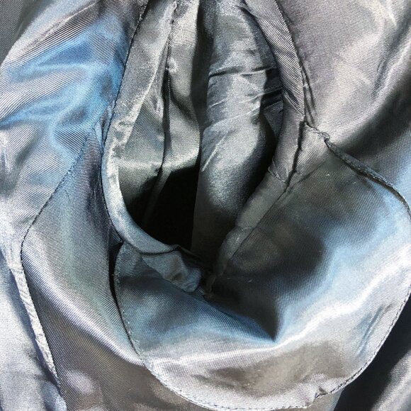 Vintage ENGLISH MANOR Gray Herringbone Tweed Sportcoat with Leather Buttons 46R - Picture 12 of 16